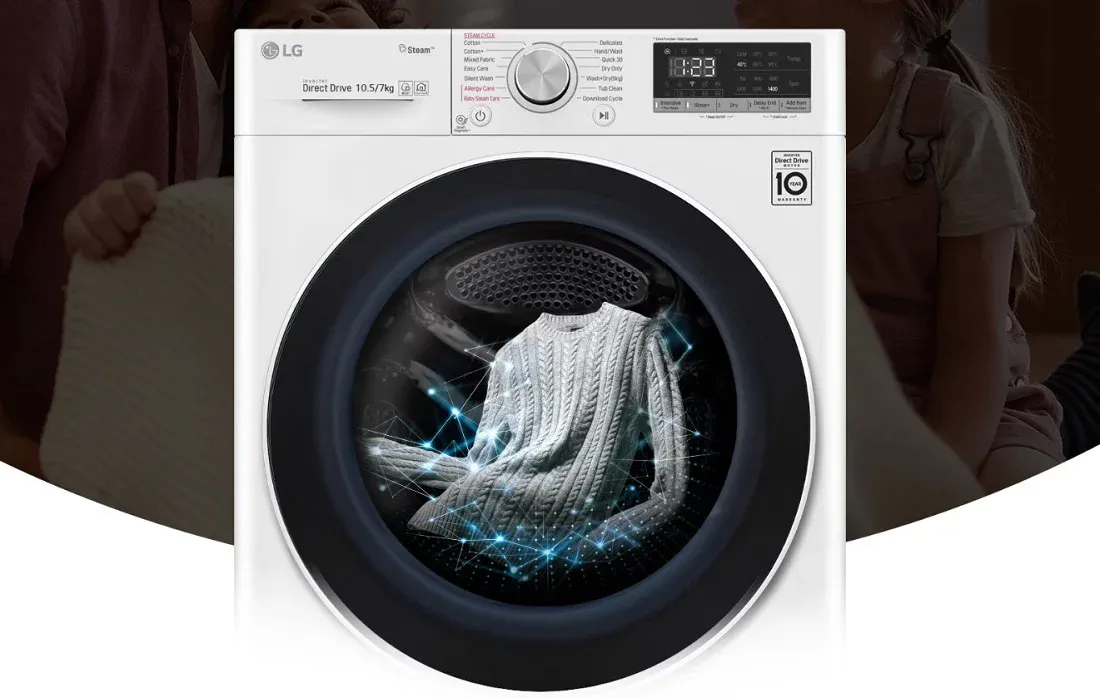 لباسشویی ال جی 10.5 کیلو 7 کیلو خشک کن مدل V5